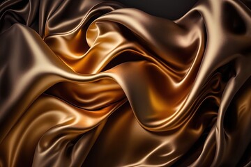 A close up view of a satin fabric, abstract background created with generative Ai technology