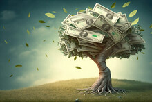 money tree, greenbacks growing on tree, ROI, return on investment, wealth creation, revenue growth, cost benefit analysis, discounted cashflow