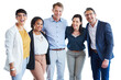 © Heyt/peopleimages.com - Smile, hug and portrait of business people on png for diversity, community and support. Corporate, teamwork and collaboration with employees isolated on transparent background for solidarity