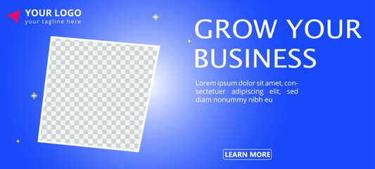 Wall Mural - Business template banner. Horizontal banner design for ads.