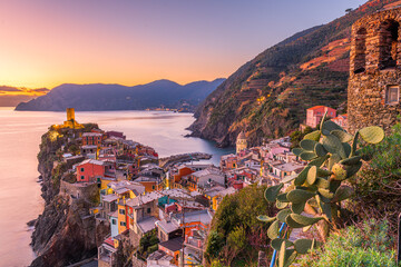 Vernazza, La Spezia, Liguria, Italy in the Cinque Terre region