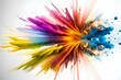 canvas print picture - Pulver in Explosion in bunten Farben
