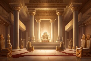 Wall Mural - The concept of the Throne of God is present in many religions and spiritual traditions, including Christianity, Judaism, and Islam. It is often described as a heavenly throne, a symbol of divine power