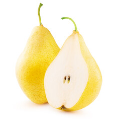 Poster - yellow pears isolated on a white background