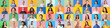 © Pixel-Shot - Group of beautiful people on color background