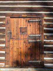 Wall Mural - Montana, Glacier National Park. Lubec Barn (1926), Door close-up
