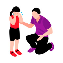 Poster - Dad Comforting Girl