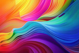Kolorowe atrakcyjne fale - tapety na pulpit - 3D wallpaper, background - Generated AI