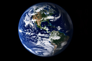 Wall Mural - view of the earth from the moon. generative ai