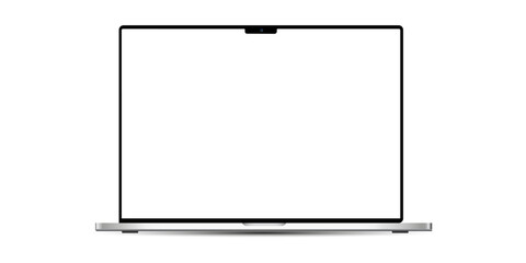 New apple macbook pro editorial illustration apple macbook mockup on white background apple device template.