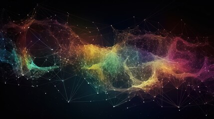 abstract background of global connectivity and communications, generative ai