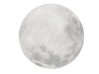 Wall Mural - moon on white full moon that lights up in the night.