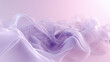 abstract background of a wave of ether or light fabric in lilac tones. Generative AI
