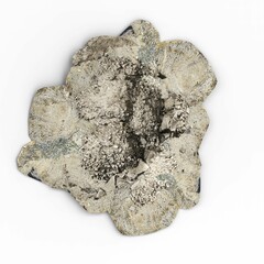 Sticker - 3d rendering of rock on a white surface