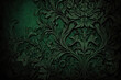AI generated baroque floral ornaments monogram bas relief rococo elements at dark background