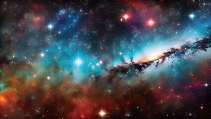 nebula space abstract illustration, stars and universe background, generative ai