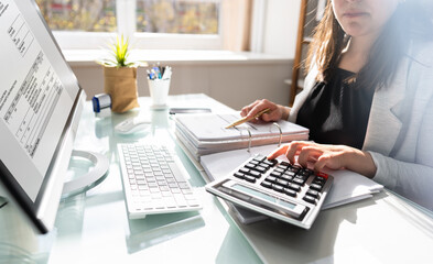 Poster - Professional Accountant Woman In Office