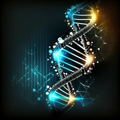 Wall Mural - beautiful dna structure - illustration - concept art