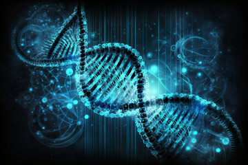 Wall Mural - beautiful dna structure - illustration - concept art