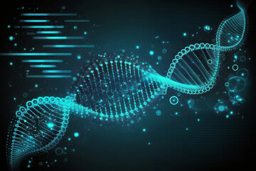 Wall Mural - beautiful dna structure - illustration - concept art