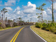 Main Park Road in Everglades national Park in south Florida USA