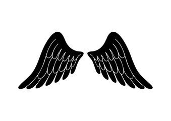 Poster - vector angel wing illustration design