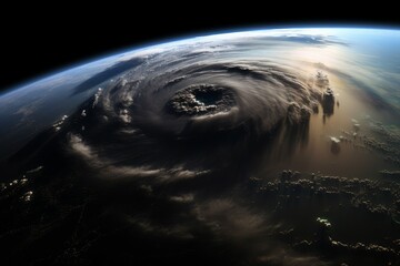 Tornado vortex view. Generate Ai