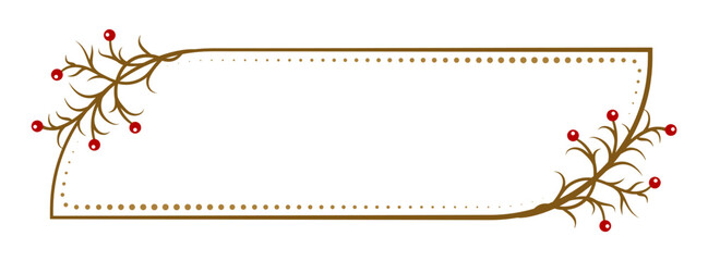 vector horizontal dotted frame with floral decoration