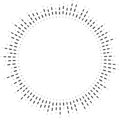 Circle sound wave. Circular music audio round. Radial graphic of voice. Abstract equalizer. Symbol of waveform burst rays.