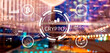 © Tierney - Crypto Trading theme with big city lights at night