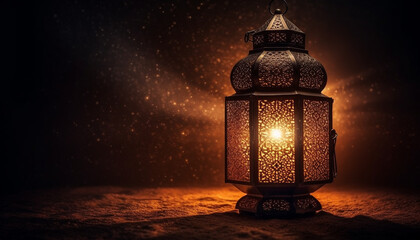 Poster - Ramadan glowing night old traditions meet spirituality generated by AI