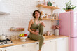 © mary_markevich - healthy slim woman in kitchen in the morning, diet food wellness