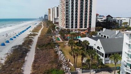 Wall Mural - Aerial view of Myrtle Beach from the sky, SC - USA
