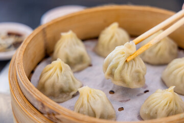 Poster - Chinese food xiao long bao steamed soup dumpling bun