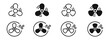 © Vlad Ra27 - Fan icon set. Ventilator icon collection. Propeller vector icon set. Cooler icon. EPS 10