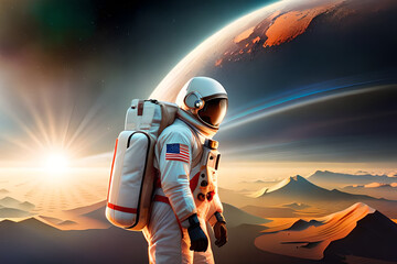 Wall Mural - astronaut in space