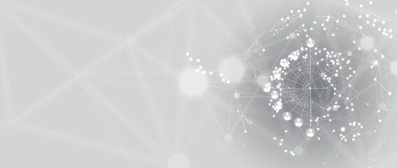 Artificial intelligence. Technology web background. Virtual concept