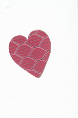 Sticker - decorative heart on white