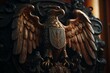 National emblem of Germany featuring an eagle with outstretched wings and a shield. Generative AI