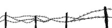 A Barbed Wire Isolated On Transparent Background - Generative AI