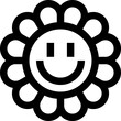 Transparent Flower icon. Flower isolated on transparent background.