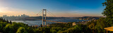 Istanbul Bosphorus panoramic photo. Istanbul landscape beautiful sunset with clouds Ortakoy Mosque, Bosphorus Bridge, Fatih Sultan Mehmet Bridge Istanbul Turkey.Best touristic destination of Istanbul