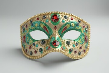 colorful and intricate masquerade mask adorned with sparkling jewels. Generative AI