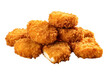 Chicken nuggets in transparent background. Generative AI.