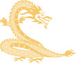 Happy chinese new year 2024 zodiac sign dragon - vector illustration