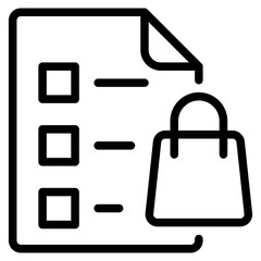 Sticker - Shopping List Icon