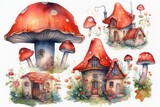 Fototapeta Dziecięca - mushrooms in the wood