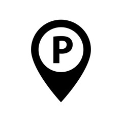 Wall Mural - Parking location icon