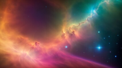 Wall Mural - A Beautiful Colorful Image Of A Bright Star Filled Sky AI Generative