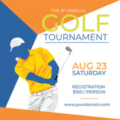 Wall Mural - annual golf tournament flyer design